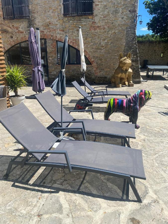 Ferienwohnung Logis Dans Ancien Relais De Poste Saint Julien Les Rosiers Exterior foto